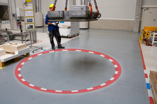 Virtual marking of crane suspended loads